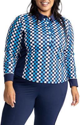 KINONA At the Pin Long Sleeve Golf Shirt in Check It Out