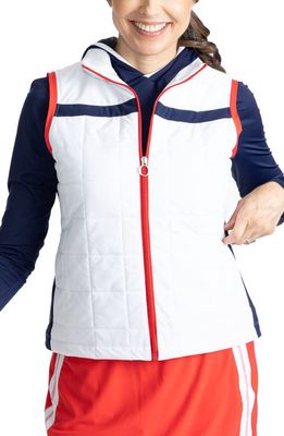 KINONA Chill Layer Quilted Zip-Up Vest in White
