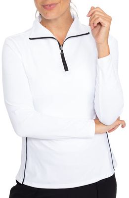 KINONA Keep It Covered Long Sleeve Golf Top in White