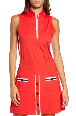 KINONA Keep It Covered Sleeveless Golf Top in Cherry Red