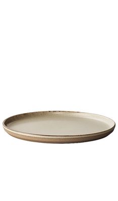 KINTO CLK-151 Ceramic Dinner Plate Set Of 3 in Beige.