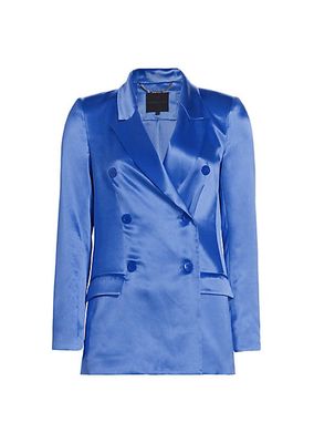 Kira Silk Double-Breasted Jacket