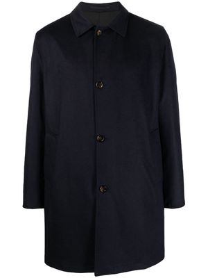 Kired button-up single-breasted coat - Blue