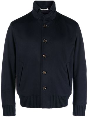 Kired button-up virgin wool jacket - Blue