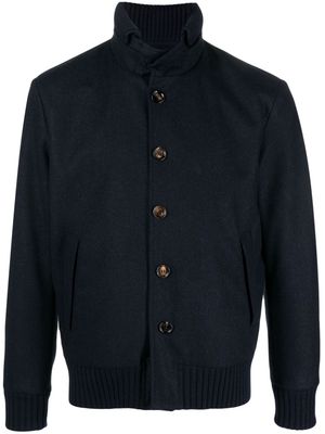 Kired button-up wool jacket - Blue