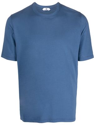 Kired crew-neck stretch-cotton T-shirt - Blue