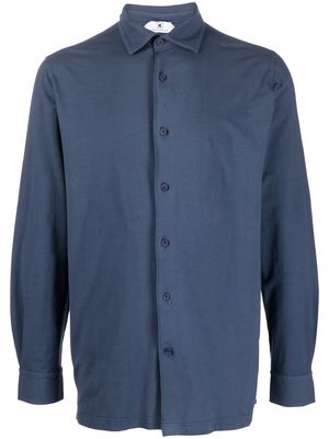 Kired long-sleeve cotton blend shirt - Blue
