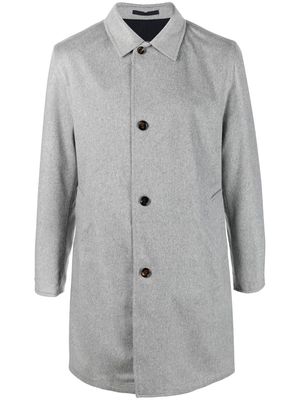 Kired reversible single-breasted cashmere coat - Grey