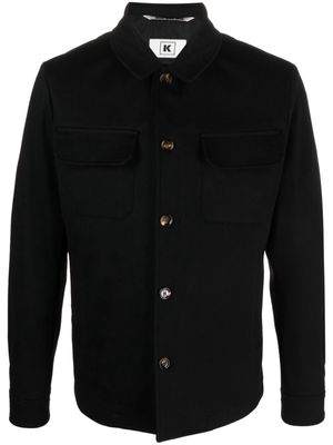 Kired single-breasted button-fastening jacket - Black