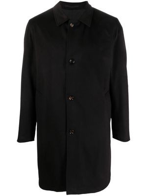 Kired single-breasted cashmere coat - Black