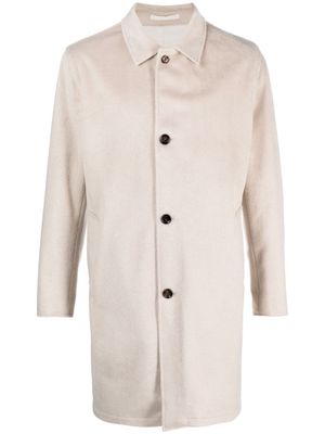 Kired single-breasted midi coat - Neutrals