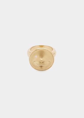 Kiss Me Ring in 18k Gold with Diamonds