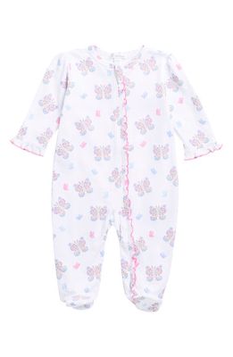 Kissy Kissy Butterfly Pima Cotton Footie in Pink Multi