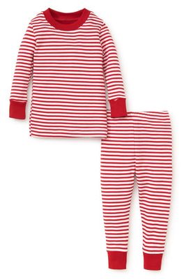 Kissy Kissy Fitted Two-Piece Pajamas in Red