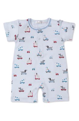 Kissy Kissy Pima Cotton Romper in Light Blue