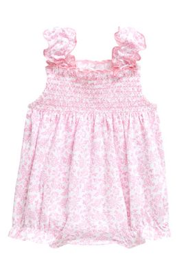 Kissy Kissy Print Pima Cotton Bubble Romper in Pink