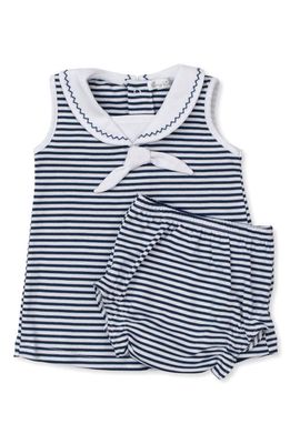 Kissy Kissy Sailor Stripe Cotton Top & Bloomers in Navy