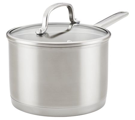 KitchenAid 3-Ply Base Stainless Steel Covered S aucepan 3-qt