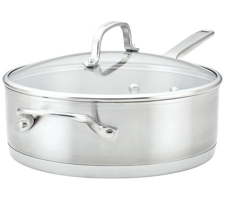 KitchenAid 3-Ply Base Stainless Steel Covered S ute Pan 4.5qt