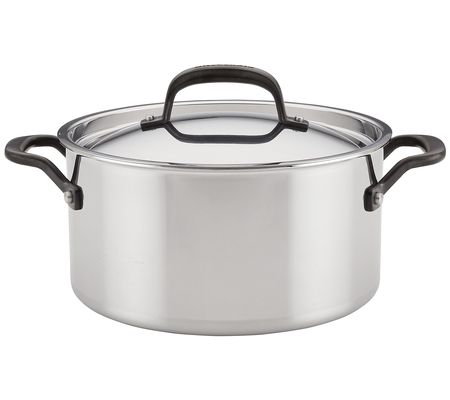 KitchenAid 5-Ply Clad Stainless Steel Covered S tockpot 6-qt