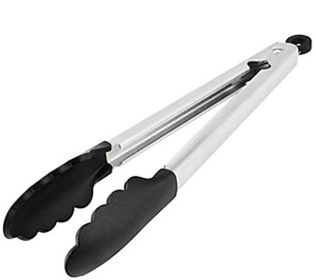 KitchenAid Gourmet Black Silicone-Tipped Stainl ess Tongs