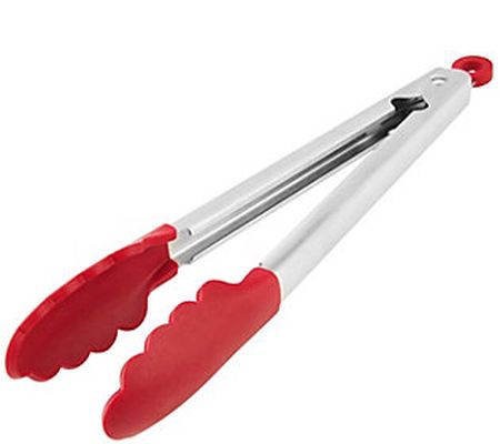 KitchenAid Gourmet Red Silicone-Tipped Stainles s Steel Tongs