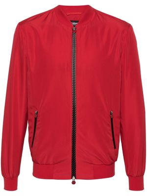Kiton baseball-collar bomber jacket - Red