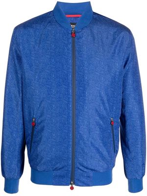 Kiton baseball-collar zip-up jacket - Blue