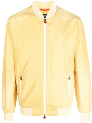 Kiton baseball-collar zip-up jacket - Yellow