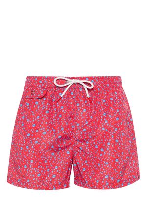 Kiton bubble-print swim shorts - Red