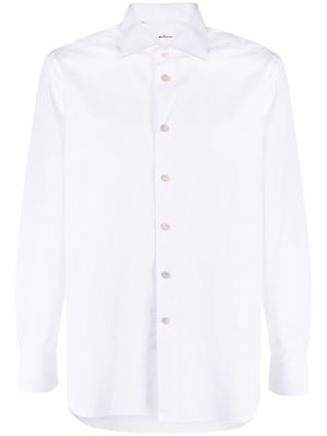 Kiton button-up cotton shirt - White