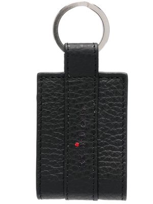 Kiton calf-leather rectangular keychain - Black