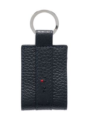 Kiton calf-leather rectangular keychain - Blue