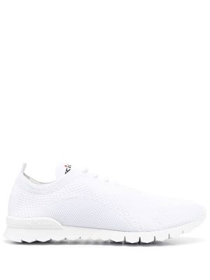 Kiton canvas lace-up sneakers - White