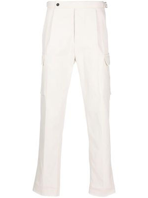 Kiton cargo-pocket straight-leg trousers - White