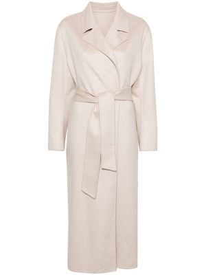 Kiton cashmere belted trench coat - Neutrals