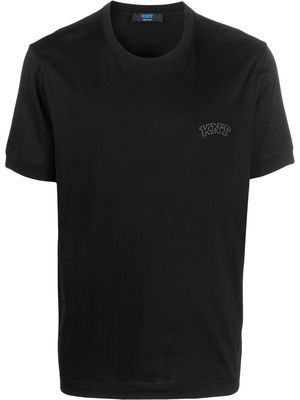 Kiton chest logo-print detail T-shirt - Black