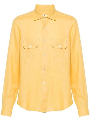 Kiton classic-collar linen shirt - Yellow