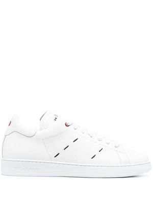 Kiton contrast-stitching low-top sneakers - White