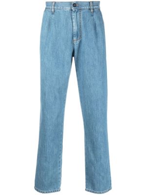 Kiton contrast-stitching straight-let jeans - Blue