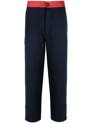 Kiton contrast-waist track pants - Blue