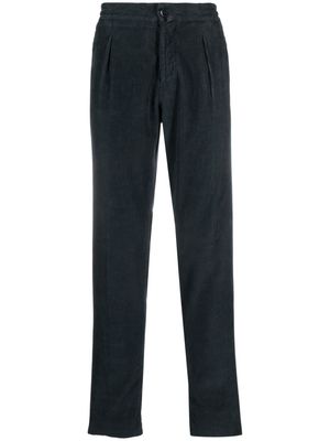 Kiton corduroy slim-cut trousers - Blue