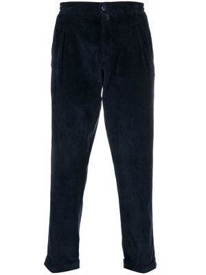 Kiton corduroy straight-leg trousers - Blue