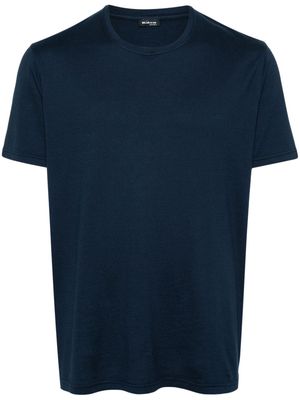 Kiton cotton-cashmere-blend T-shirt - Blue