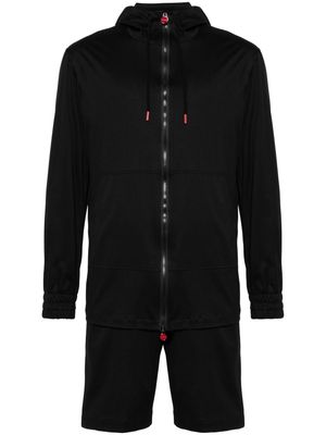Kiton cotton hoodie and shorts set - Black