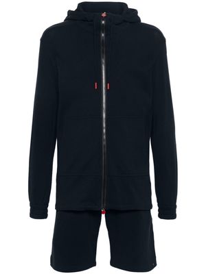 Kiton cotton hoodie and shorts set - Blue