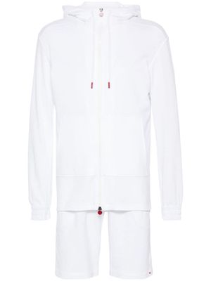 Kiton cotton hoodie and shorts set - White