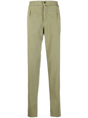 Kiton cotton straight-leg trousers - Green