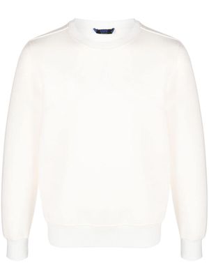 Kiton crew-neck long-sleeve sweatshirt - White