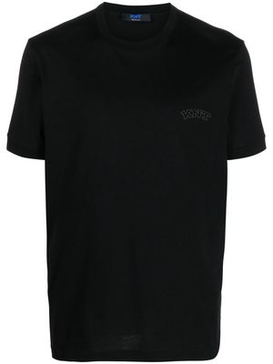 Kiton debossed-logo cotton T-shirt - Black